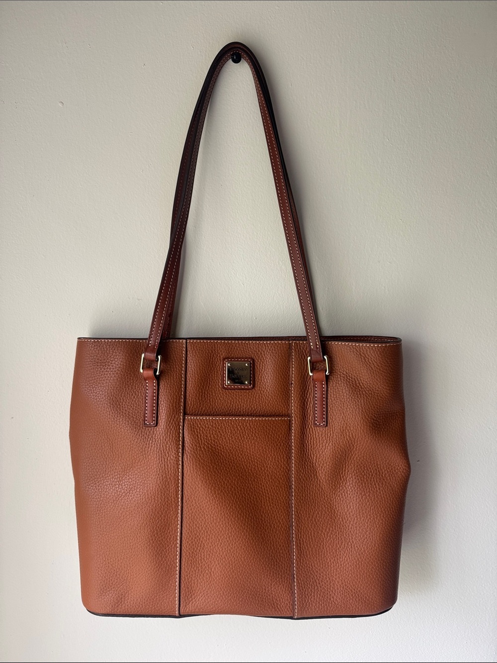Dooney & Bourke Brown Leather Tote Bag - Premium Everyday Shoulder Bag